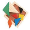 Multicoloured Tangram Puzzle Scattered